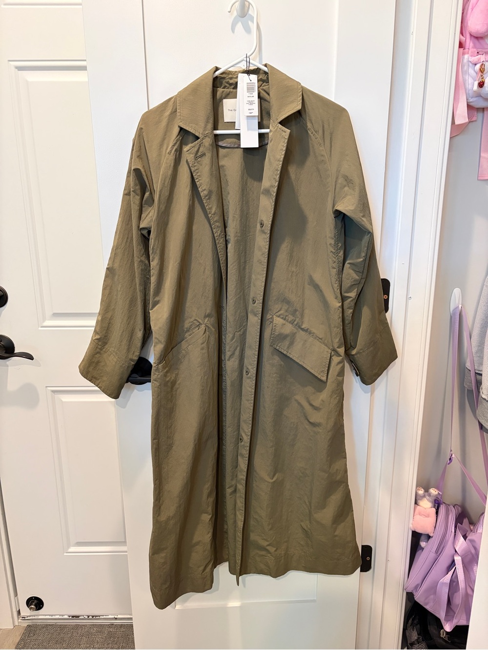 EUC ARITZIA THE GROUP BY BABATON Skylar Oversized Trench Coat XXS Moss Green
